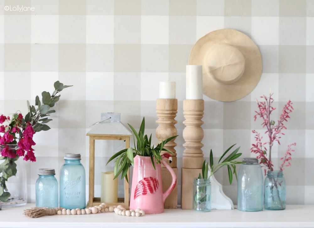 So Simple! Summer Mantel Decor