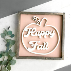 Love this CUTE and easy-to-make fall sign, handmade and perfect to welcome autumn! #diy #handmade #sign #falldecor