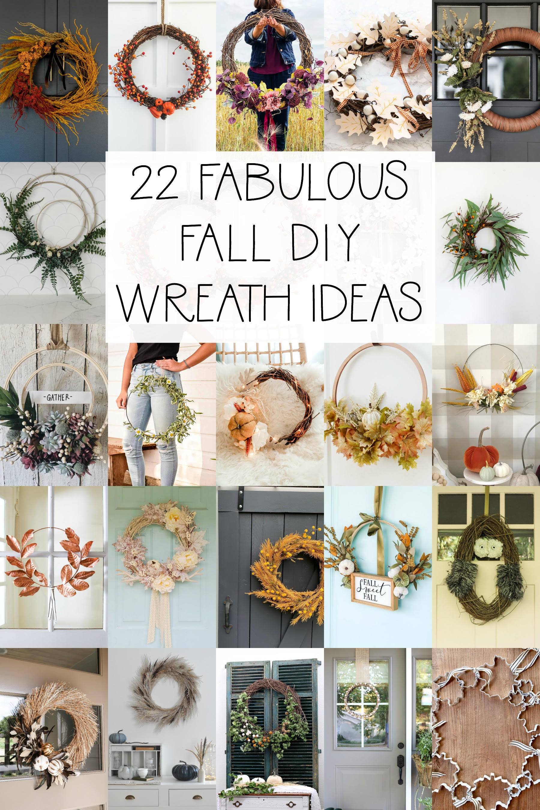 Over 20 Fall DIY Wreath Ideas, all are gorgeous and SUPER EASY to recreate for your own fall look! #diy #fallwreath #homedecor #diyfall