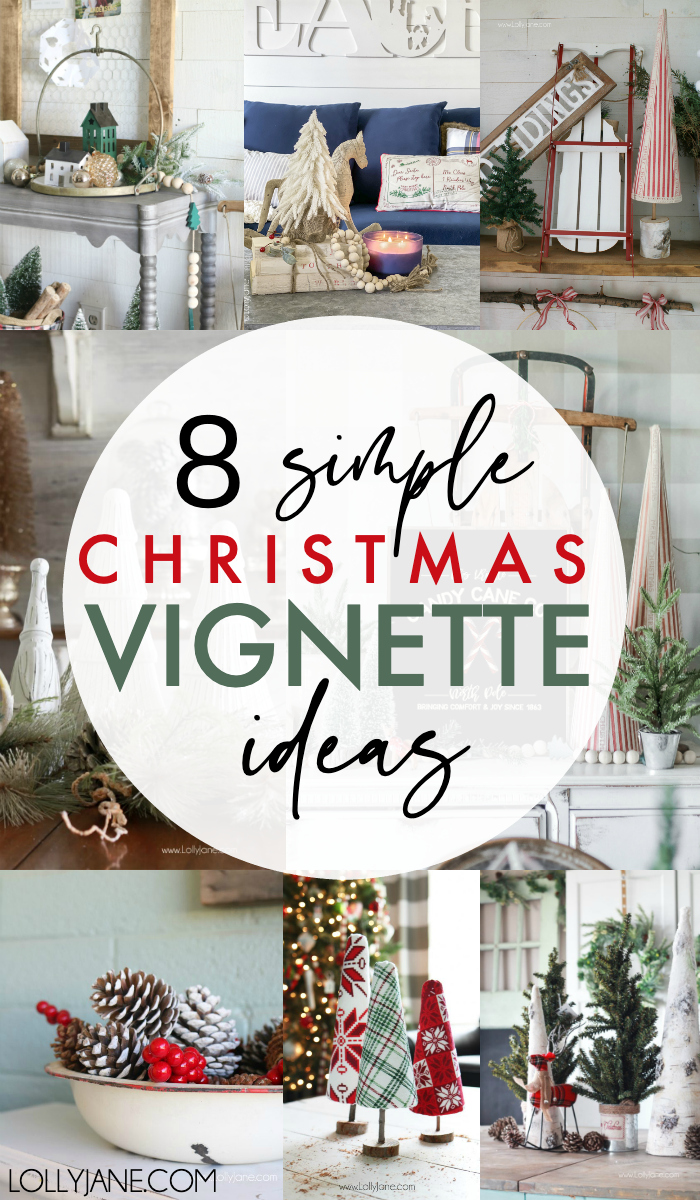 A Collection of Gorgeous and SIMPLE Christmas Vignette Ideas! #christmasdecor #christmasdecorations #christmasvignette #homedecorvignette