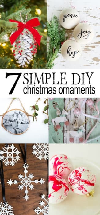 DIY Script Wood Ball Ornament + 6 More Handmade Ornaments! - Lolly Jane