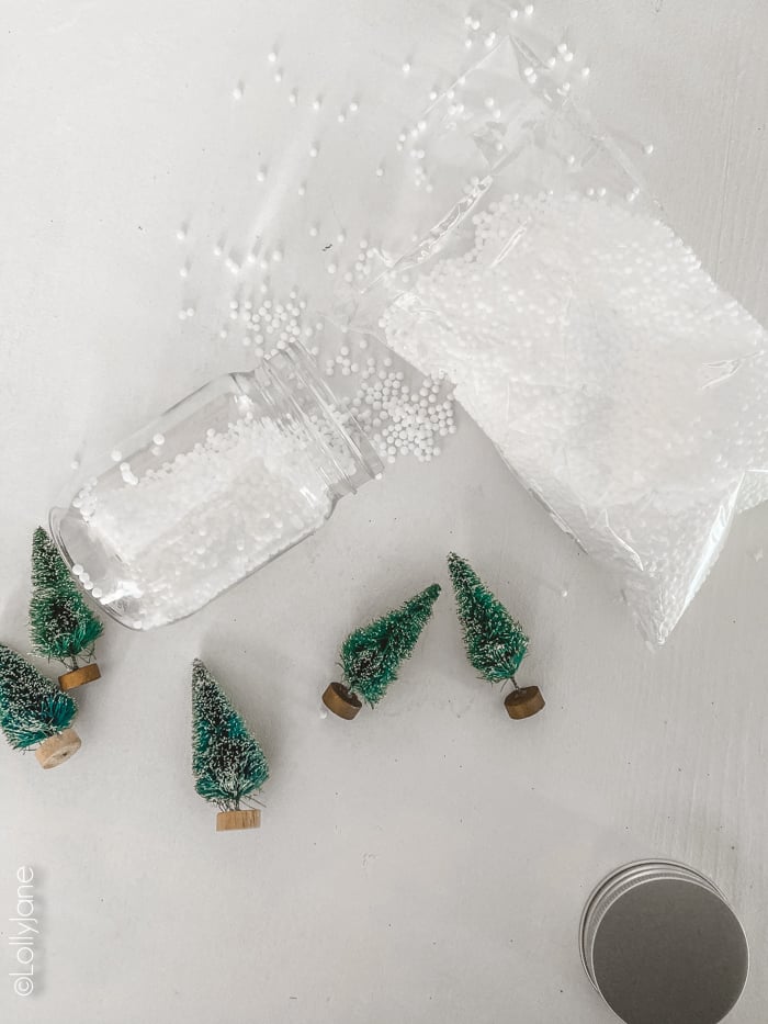 DIY Mason Jar Snow Globe Ornament - Lolly Jane