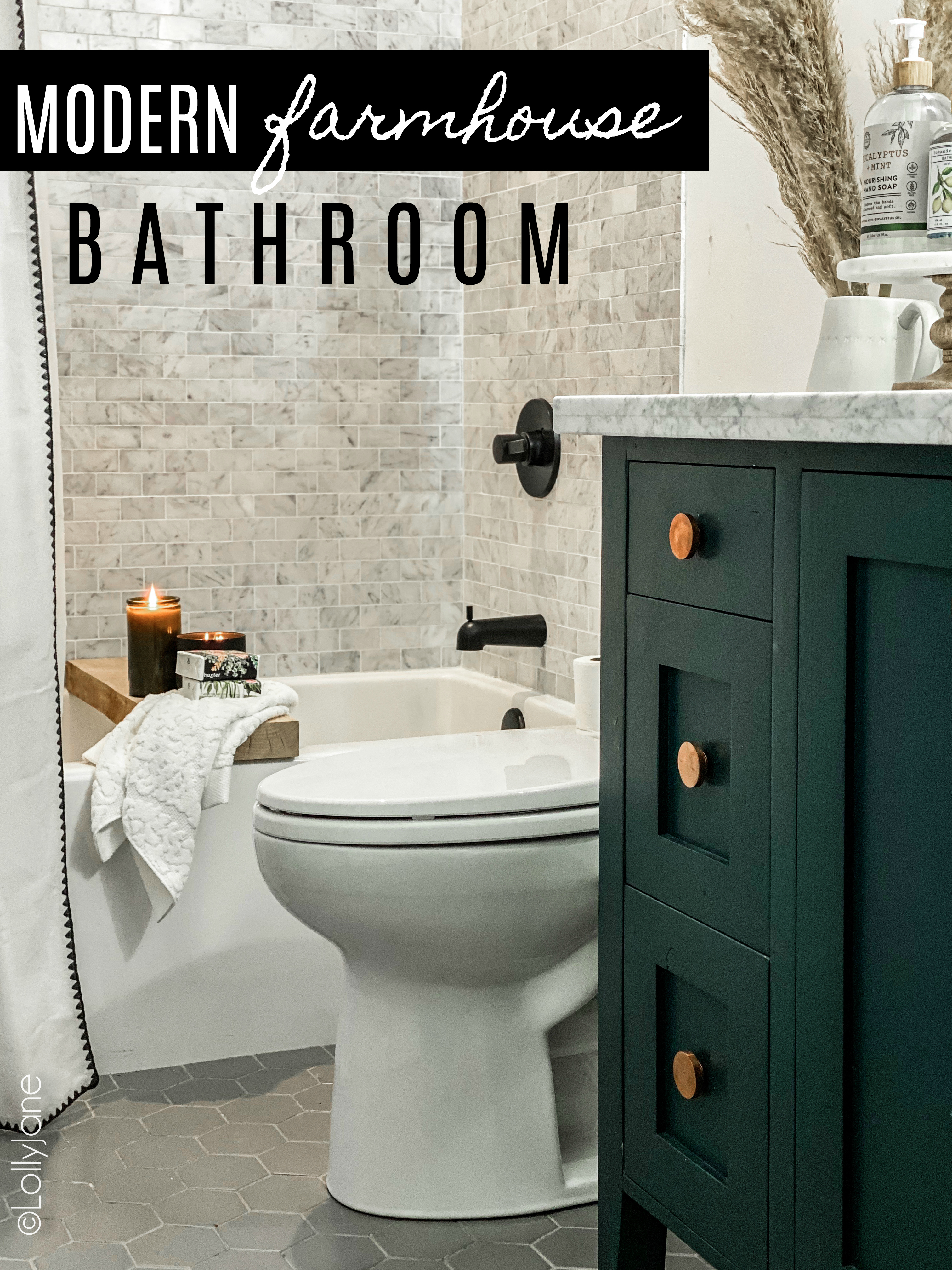 Small Modern Farmhouse Bathroom Lolly Jane