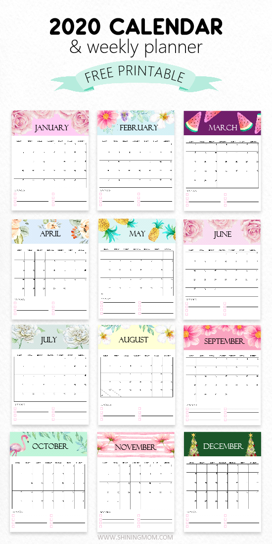 23+ Printable Calendar July 2020 Portrait PNG