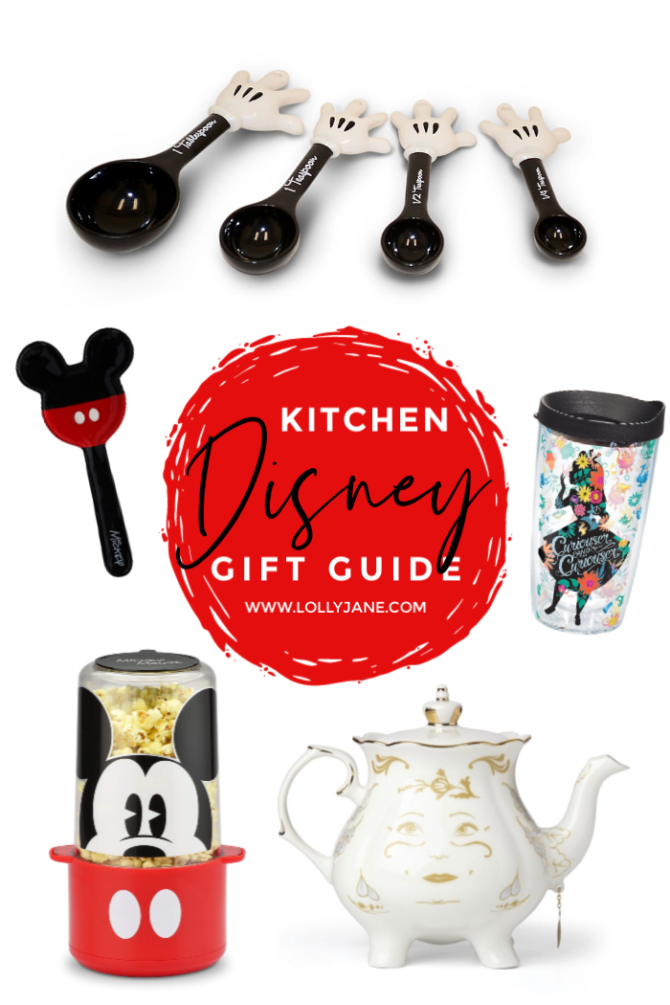 Who wouldn't love a Mrs Potts kettle? Check out all these amazing Disney gift guide ideas including Mickey Mouse measuring spoons to Mickey popcorn poppers and dozens more ideas. Perfect for the Disney lover in your life. #disneygiftguide #giftguidefordisneyfans #disneygiftideas #amazongiftguide