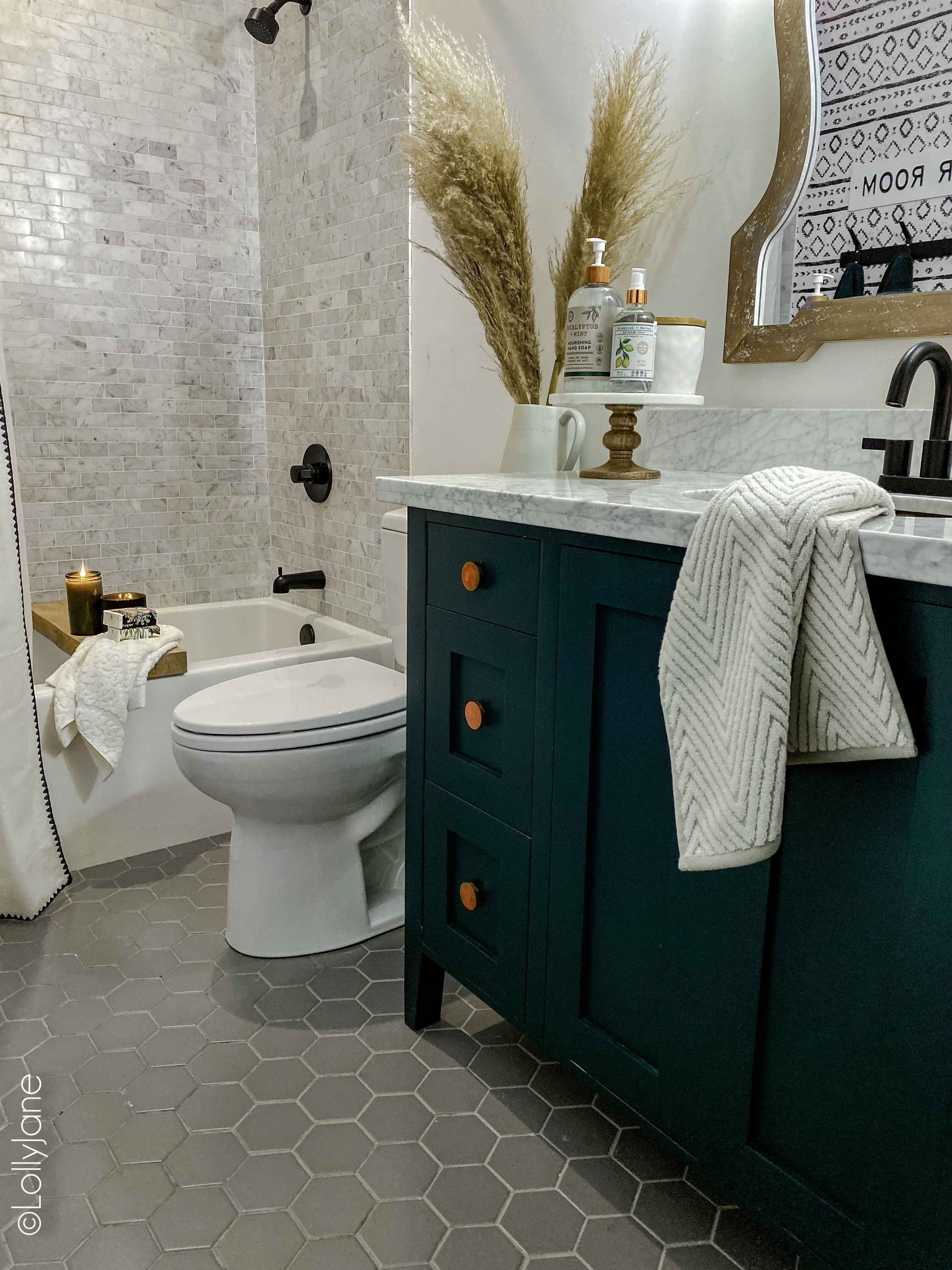 Small Modern Farmhouse Bathroom Lolly Jane