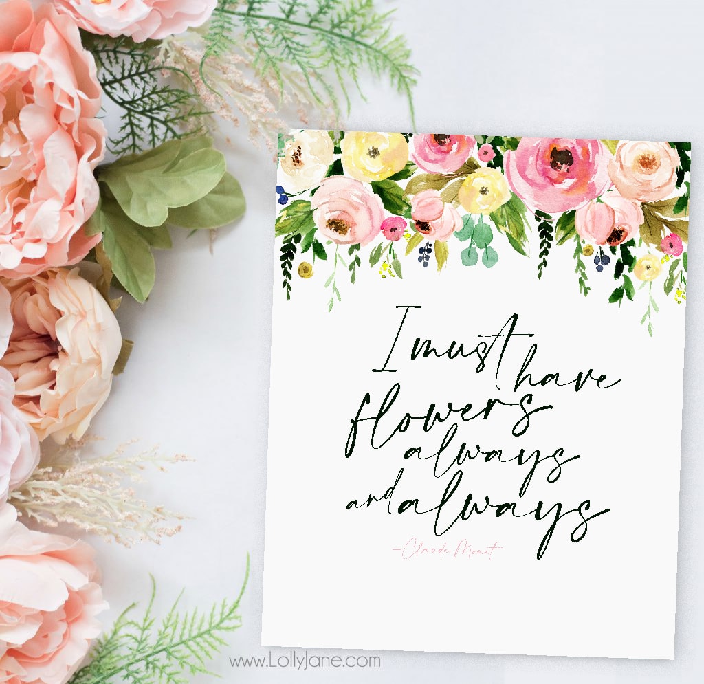 Free Spring Flowers Printable Art