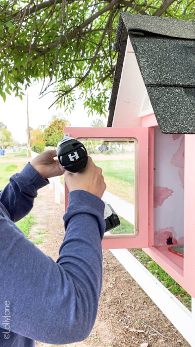 Pink Little Free Library Cutest Pink Little Free Library + plans! - Lolly Jane