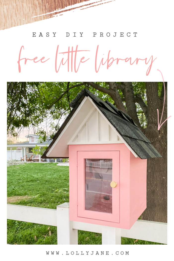 Cutest Pink Little Free Library Plus Plans - Lolly Jane