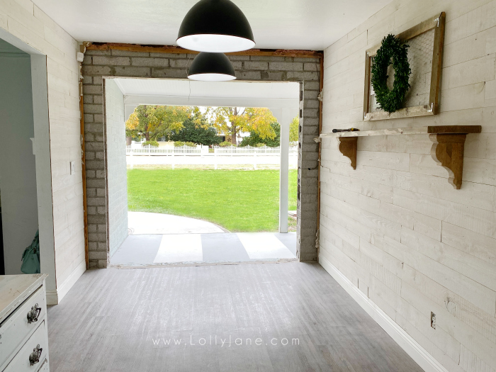 Dutch door install day! We love our french dutch exterior doors that allow so much natural light into our home. #dutchdoor #frontdutchdoor #exteriordutchdoor #doubledutchdoors #frenchdutchdoors #farmhousedutchdoors 