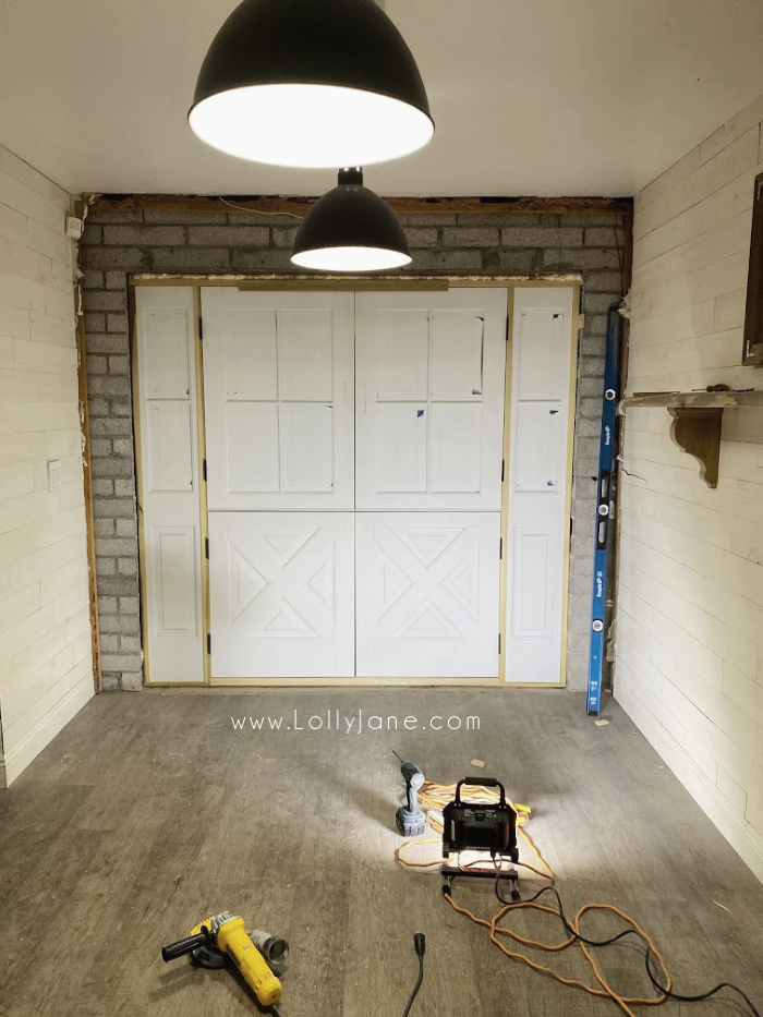 Replacing our old doors with new ones. Check out our double dutch doors installation process to see if these doors would be right for your home! #dutchdoors #doubledutchdoors #frenchdutchdoors #howtoinstalldutchdoors #bluedutchdoors #farmhousedutchdoors