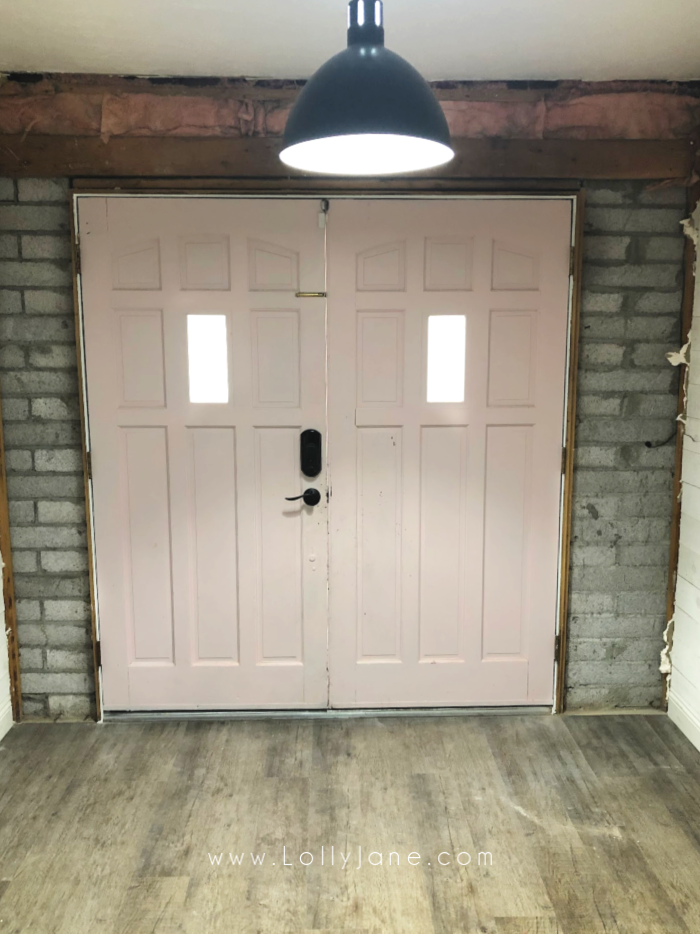 Consider replacing your front doors with double dutch doors. It allows in so much natural light and gives you a custom feel. #exteriordoors #frontdoor #paintedfrontdoor #dutchdoors