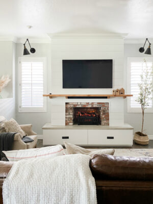 DIY built-in entertainment center - Lolly Jane