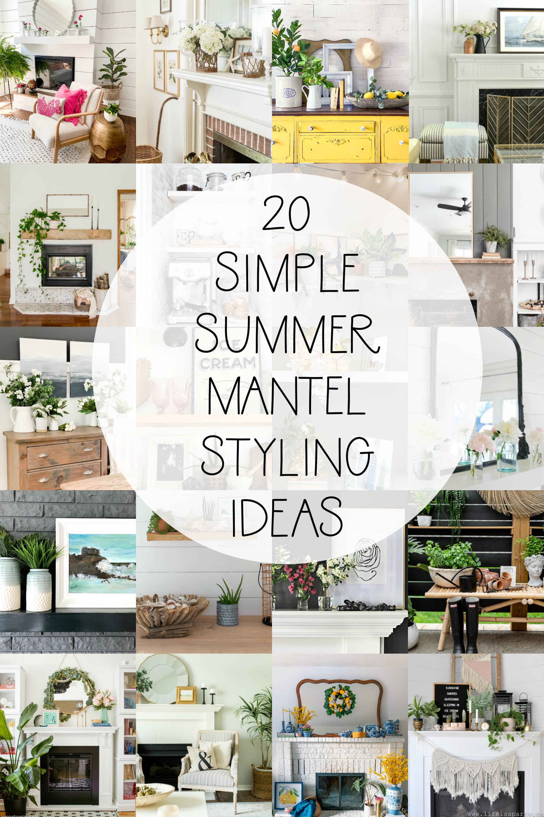 15 SIMPLE Ways to Style YOUR Mantel or Entryway for SUMMER! ? #summerdecoration #summerdecor #homedecor #summertime