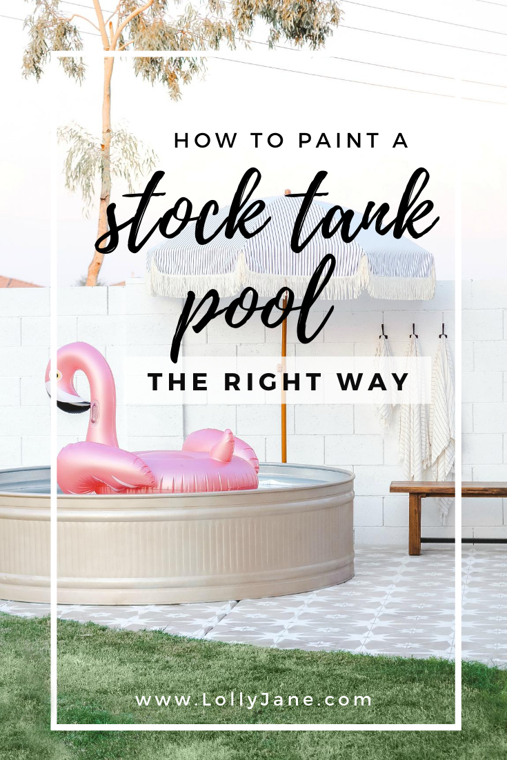 How to Paint a Stock Tank Pool the RIGHT way! #stocktank #paintedstocktank #stocktankpool #paintedproject #diy