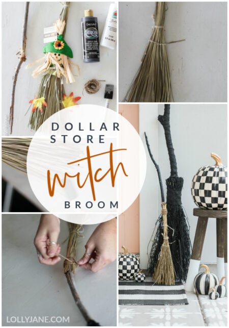 Diy Dollar Store Witch Broom - Lolly Jane