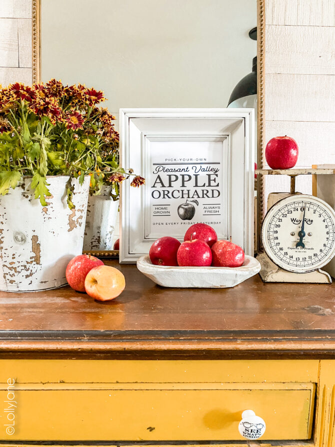 Free Fall Apples Printable Art - Lolly Jane