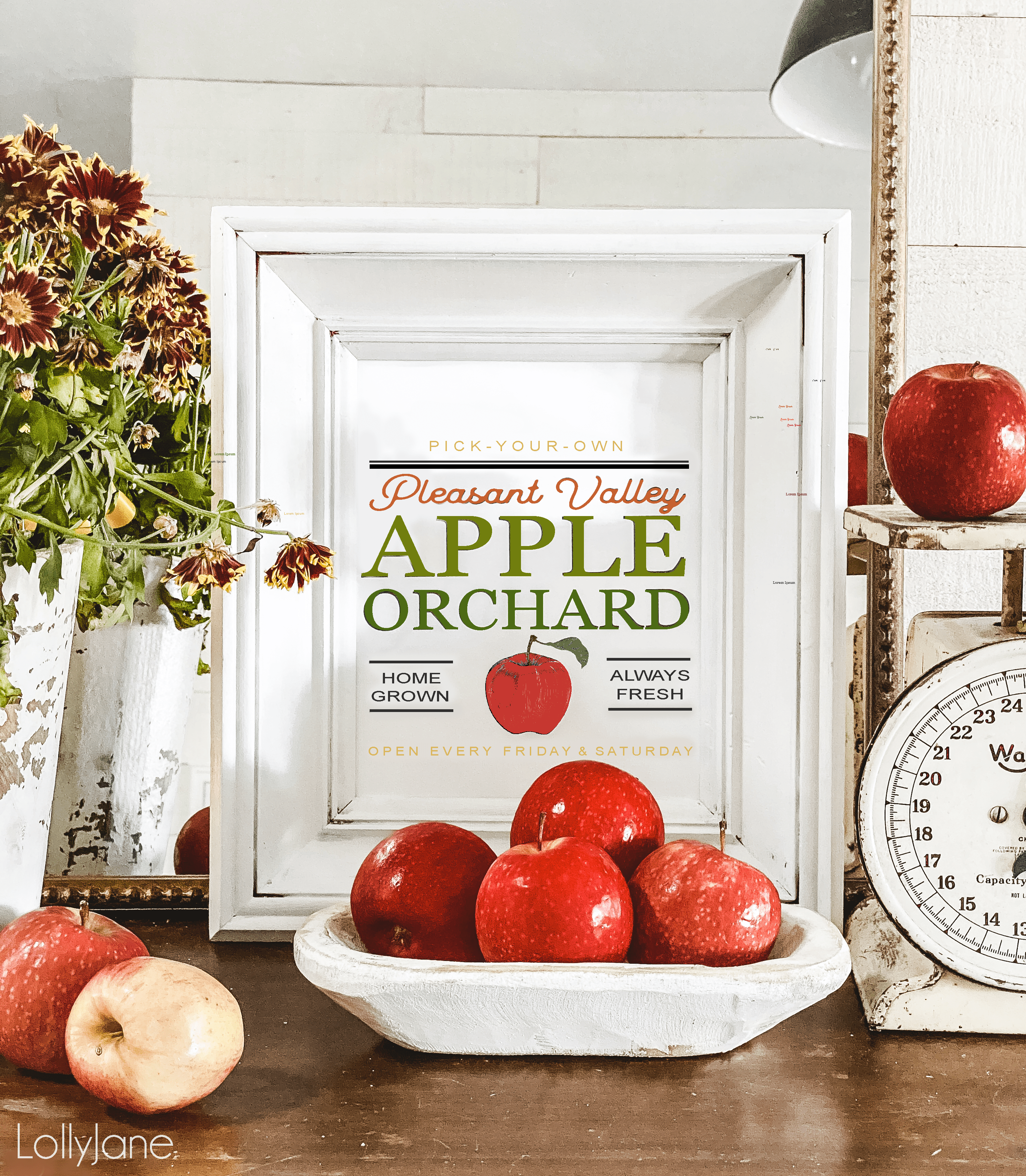 Free Fall Apples Printable Art