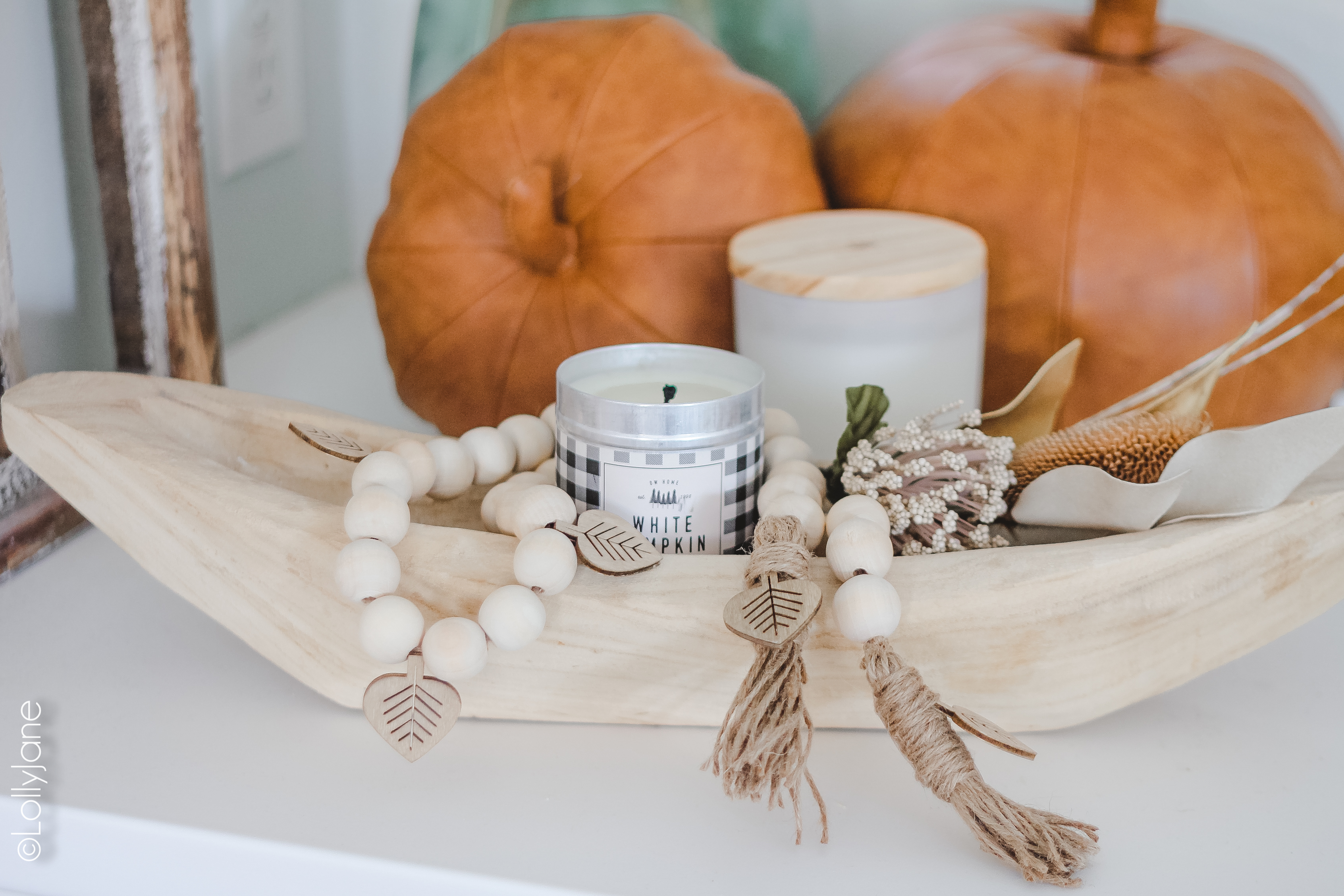 DIY Wood Bead Garland (Perfect for the Mantle!)