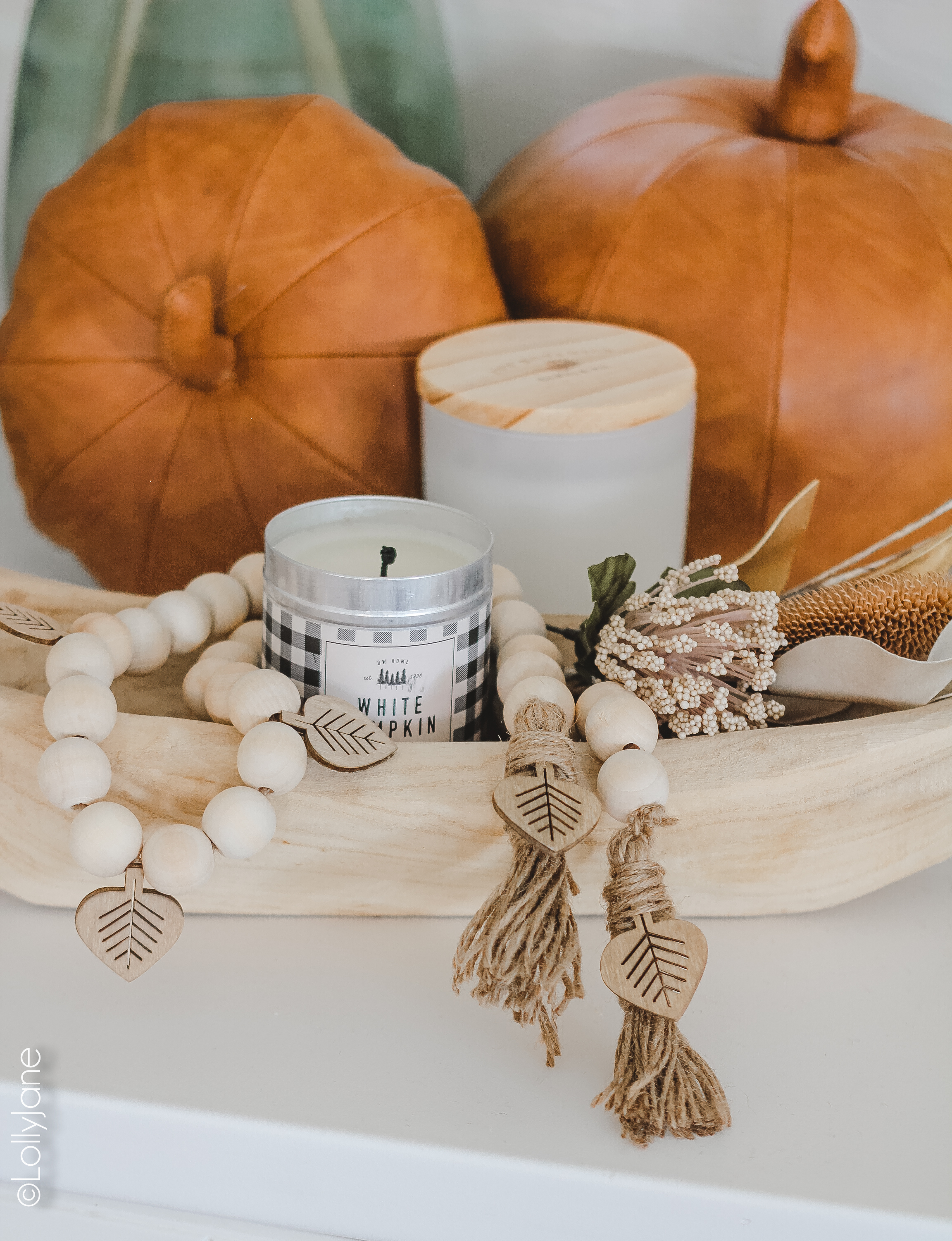 DIY Wood Bead Garland (Perfect for the Mantle!)