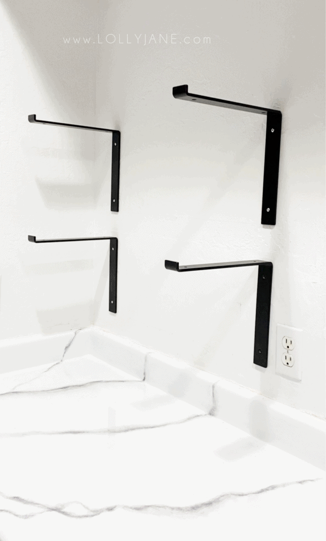 DIY Turnbuckle Shelf - A Great Bathroom Addition - Lolly Jane