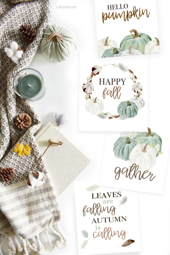 Free Farmhouse Style Fall Printables - Lolly Jane