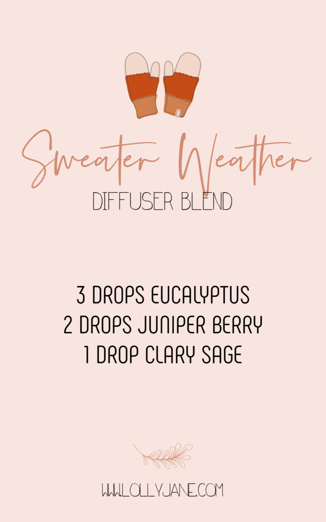 Mmm, this Sweater Weather fall diffuser blend recipe is so yummy! It's nice and light with the perfect cozy scent that will envelope your home and provide health benefits at the same time. #sweaterweatherblend #essentialoilfallblend #doterrafallblend #doterrafalldiffuserblend #diffuserblendsforfall #falldiffuserblends #falldiffuserblendrecipes #sweaterweatheressentialoils #doterra #diyfallblend