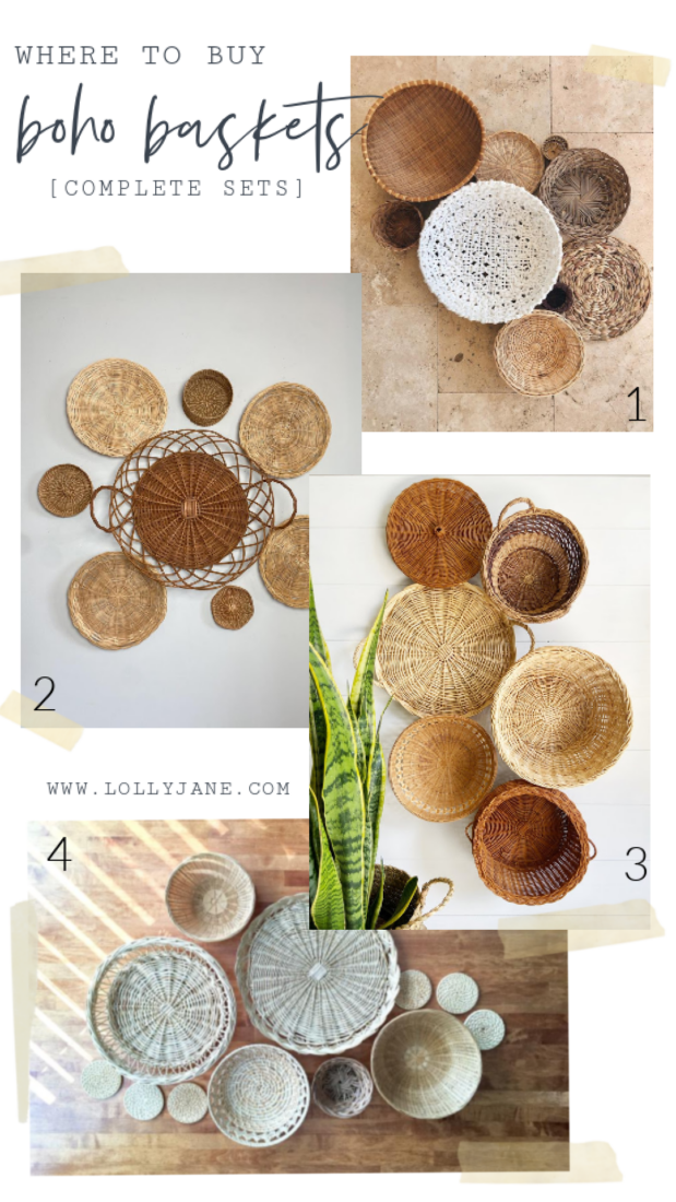 DIY Boho Basket Wall Lolly Jane