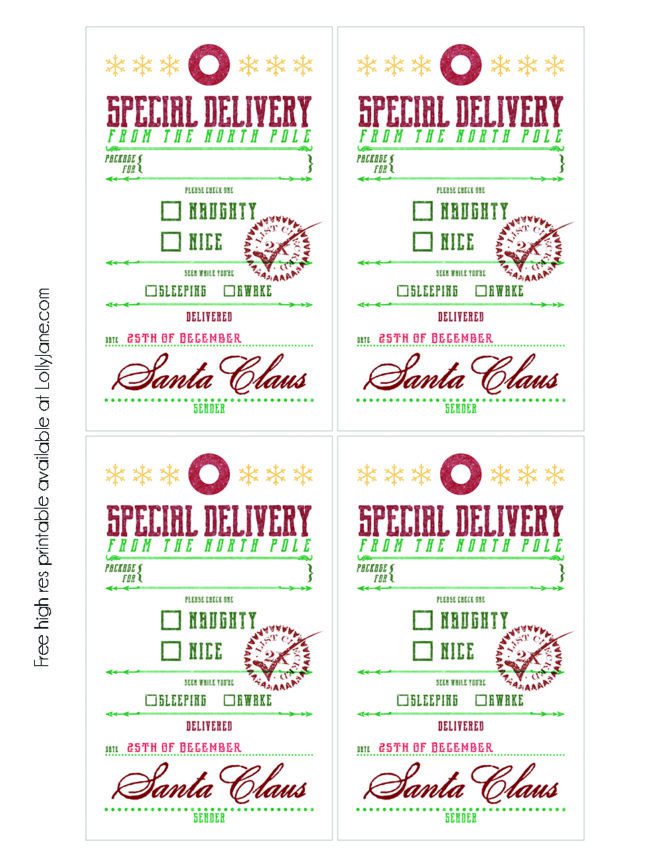 Special Delivery from Santa Claus - Personalized Gift Tags - Printable at  Printable Planning for only 5.95