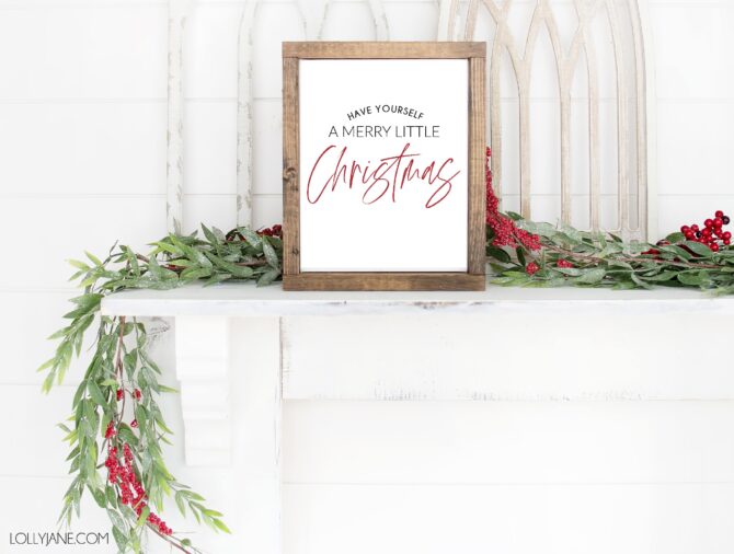 FREE Christmas printables to matchh ANY style of decor! Just print and frame for INSTANT Christmas cheer! 