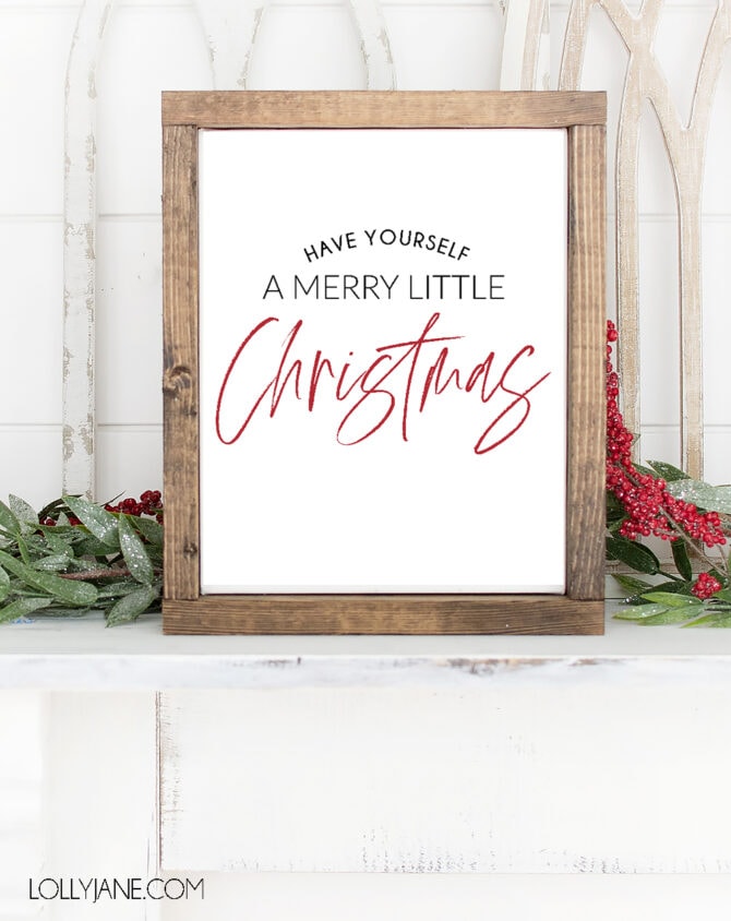 On a budget but want cute decorations for Christmas? Just print and frame, so easy and FESTIVE! #printable #printableart #Christmas #Christmasprrint #Christmasprintable 
