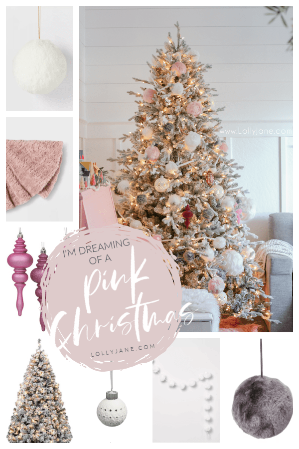 Pink White Christmas Tree - Lolly Jane