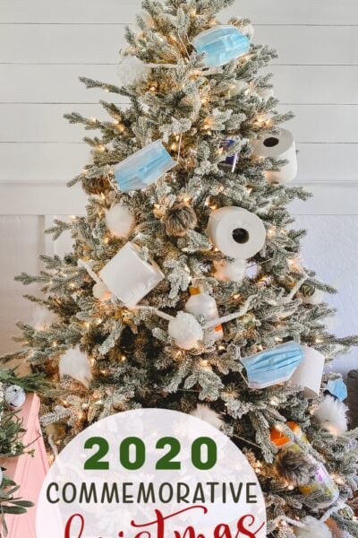 Just add a dumpster fire on top for the perfect 2020 Commemorative Christmas tree, perfect for a white elephant party... socially distanced, of course! ;) #2020 #2020tree #2020Christmas #ChristmasTree