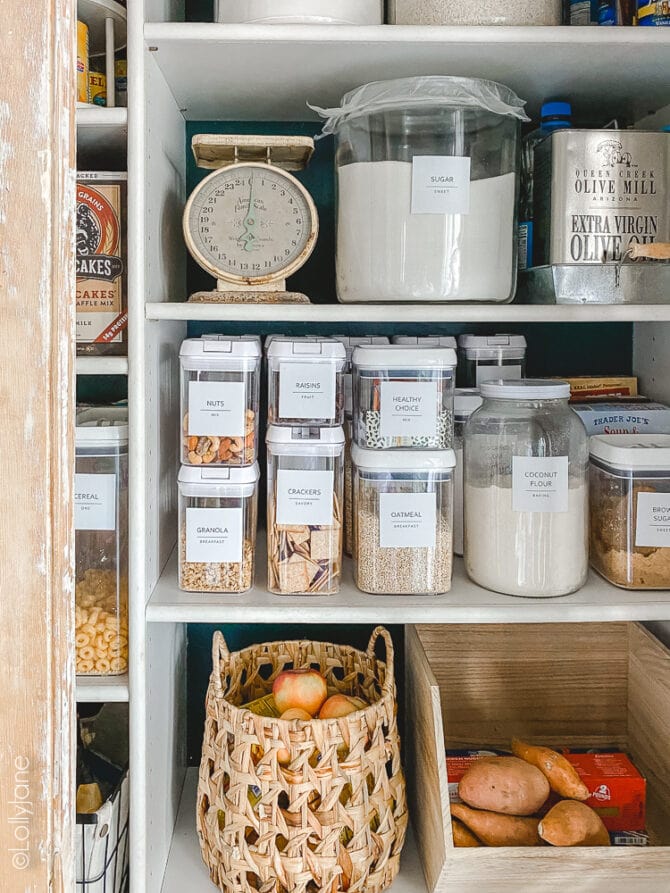 Practical + Cute Pantry Organization with Baskets - Organizing Moms