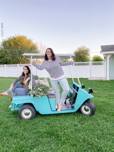 Spray Paint Golf Cart Makeover - Lolly Jane