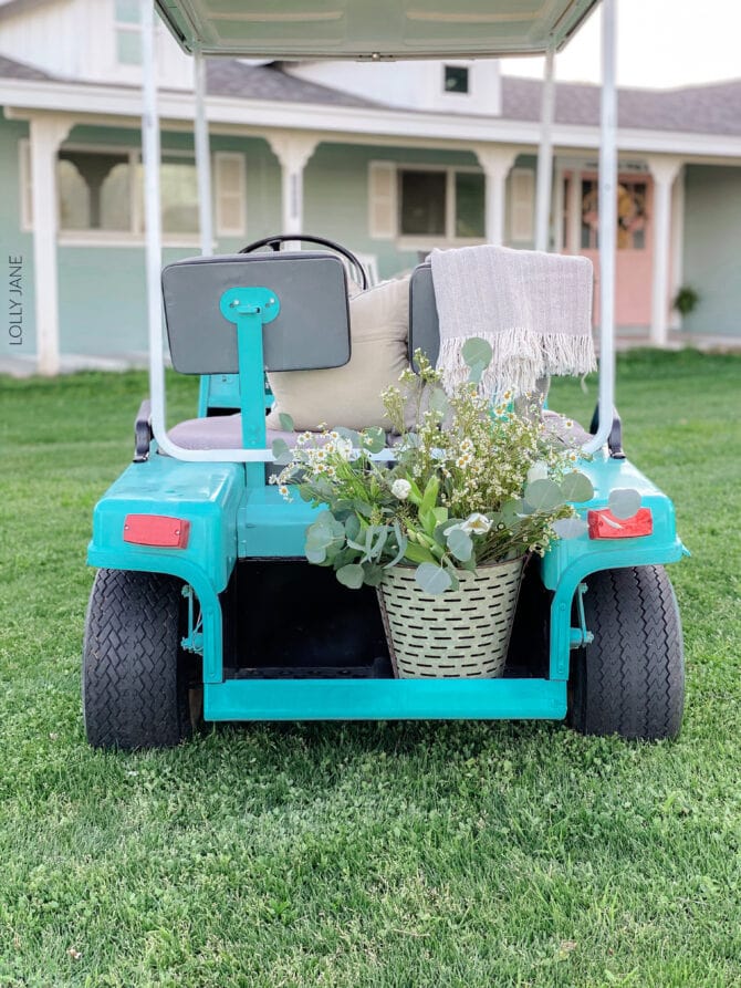 Transform your golf cart to a fun vibrant color with SPRAY PAINT! Get this look with step-by-step instructions! Golf cart makeover! #golfcart #golfcartmakeover #paint #paintingtips #painttips #spraypaint #spraypainting #spraypainttips #golfcart #golfcartmakeover #paint #paintingtips #painttips #spraypaint #spraypainting #spraypainttips