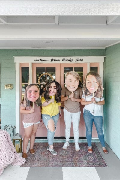 DIY Big Head Cutout! So fun for any event to help make your person feel extra special, no fancy tools needed and cost less than $10 each! #diy #diybighead #bigheadcutout #diycutout