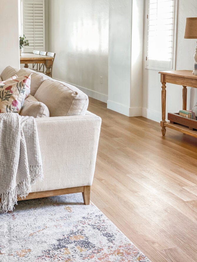 Warm and inviting oak Luxury Vinyl Plank Flooring, love the instant warmth this finish brings to this craftsman style home! 