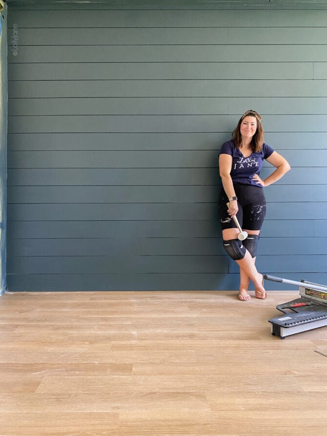 LVP Basement Flooring Makeover - Lolly Jane