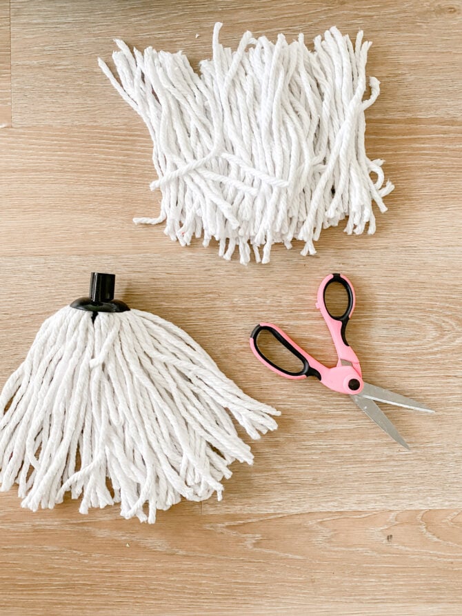 DIY Cousin Itt treat bucket, soooo easy to make and darling paired with a costumed Wednesday Addams!