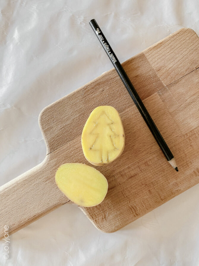 How to make a potato stamp! Use it on paper, walls or furniture!