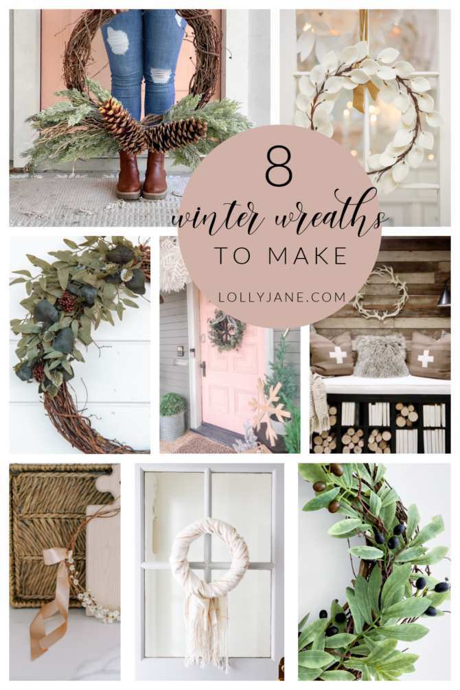 Winter Pine & Sign Grapevine Wreath - Free Tutorial & Supply List