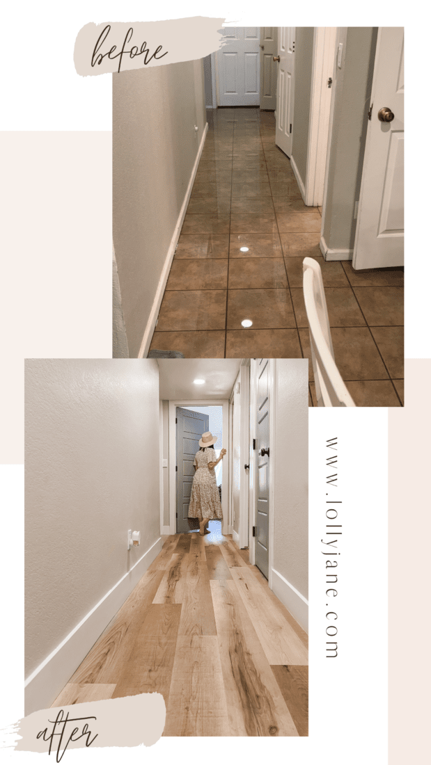 LVP Basement Flooring Makeover - Lolly Jane