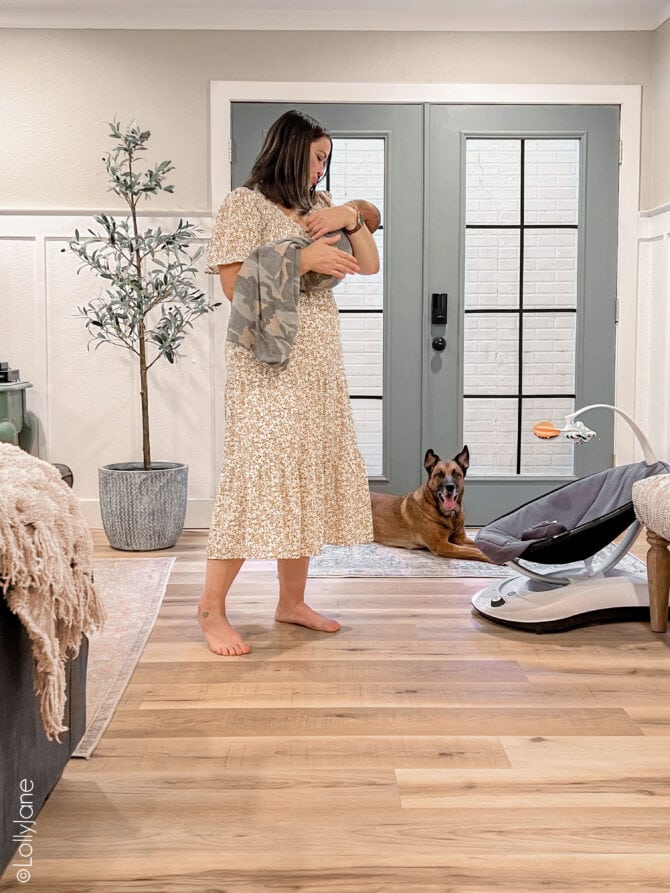 Want kid (and pet) friendly flooring that is scratch resistant but still beautiful AND basement friendly? Love these LVP floors!