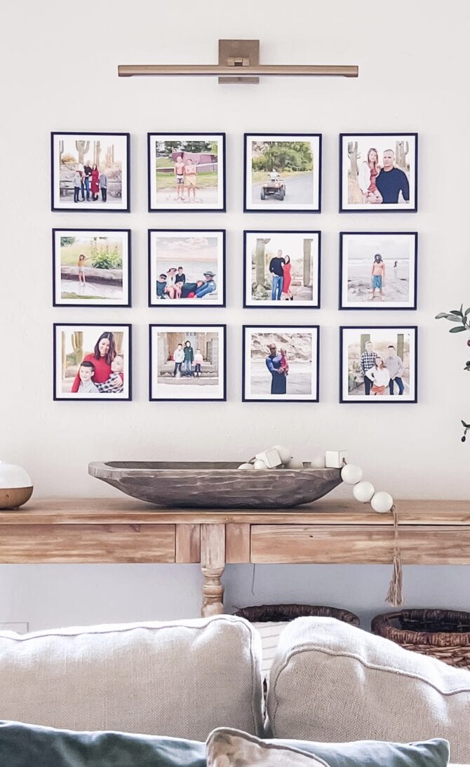 Can it get any easier than a peel and stick gallery wall? Easily swap out your style, shape and design. We're big fans of quick projects and this one dressed up our entryway in less than 10 minutes!