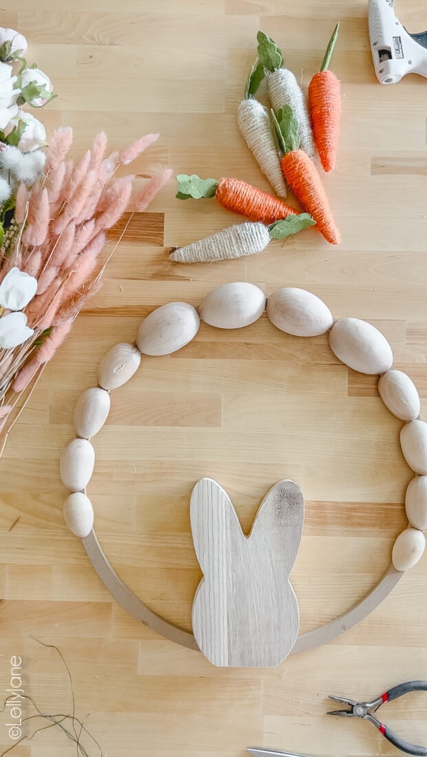 diy floral heart wreath - Lolly Jane