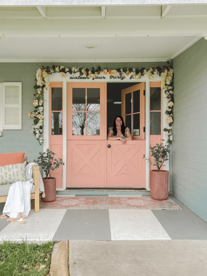 Hello spring! Love the addition of a faux floral garland and these terra cotta ribbed pots this season... plus they're SO affordable!