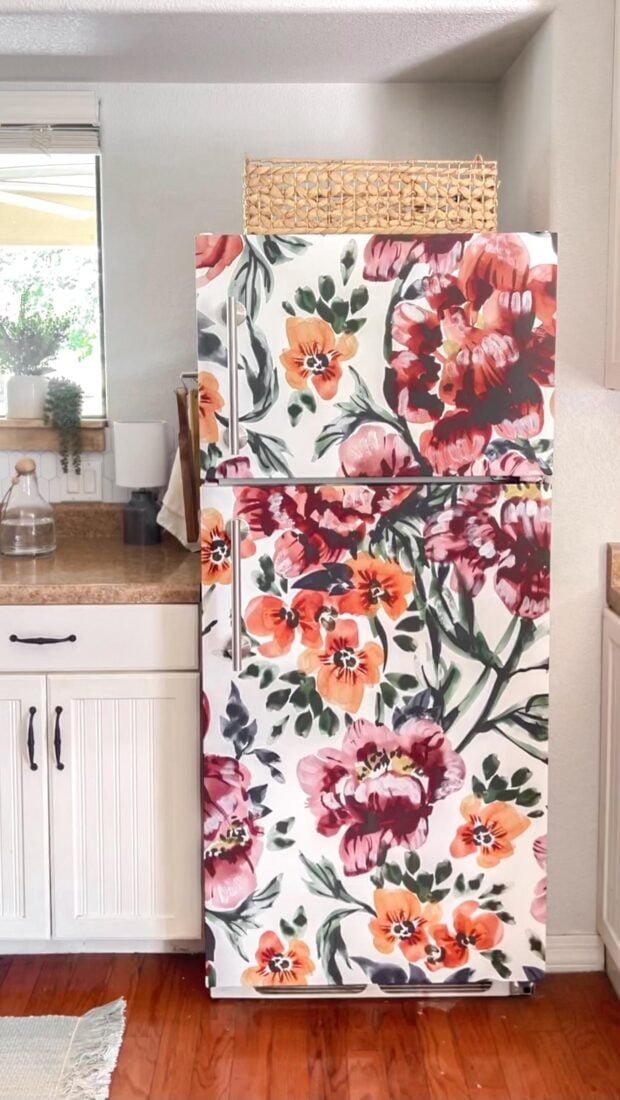 Kitchen Self-adhesive Wood Fridge Wallpaper Door Cover Wooden Bookcase  Refrigerator Wall Stickers Furniture Film Wrap Decoration