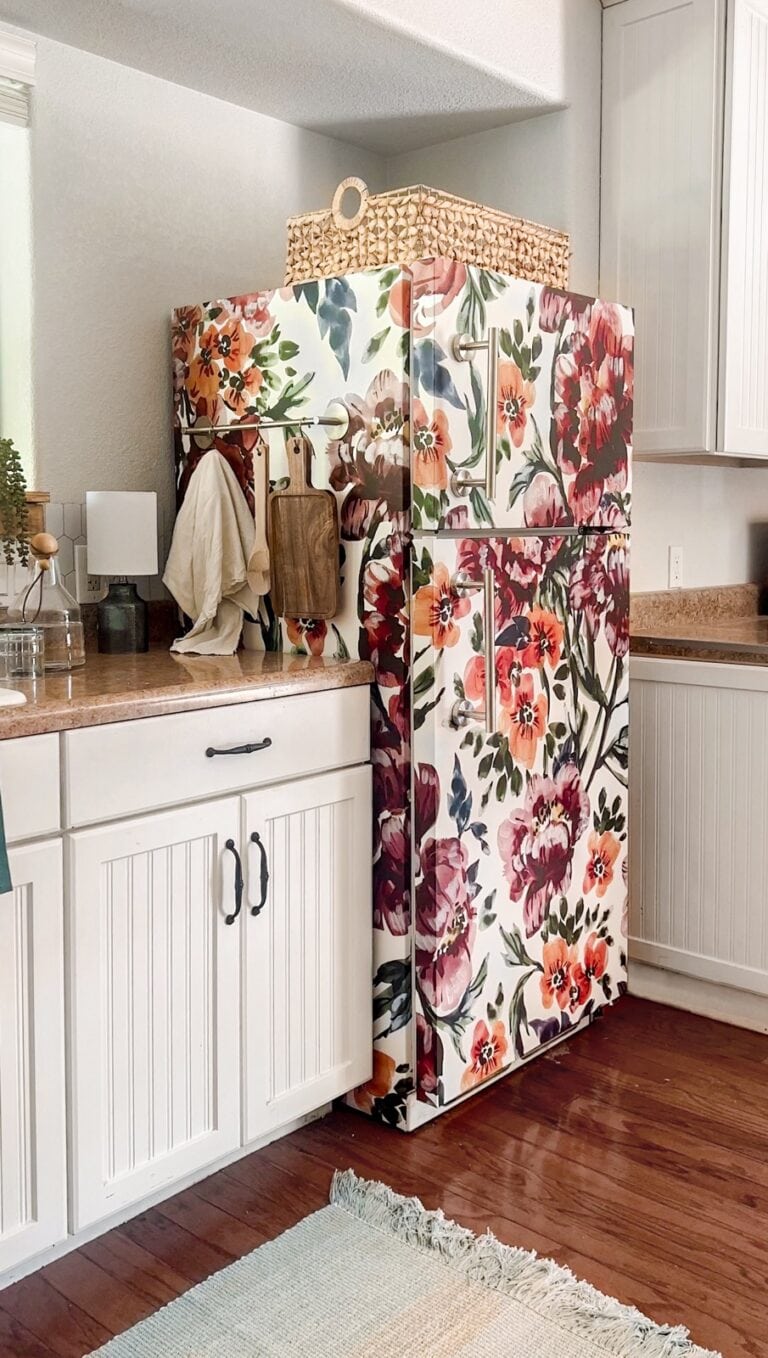 Small Kitchen, Big Impact: A Peel-and-Stick Wallpaper Fridge Makeover Guide