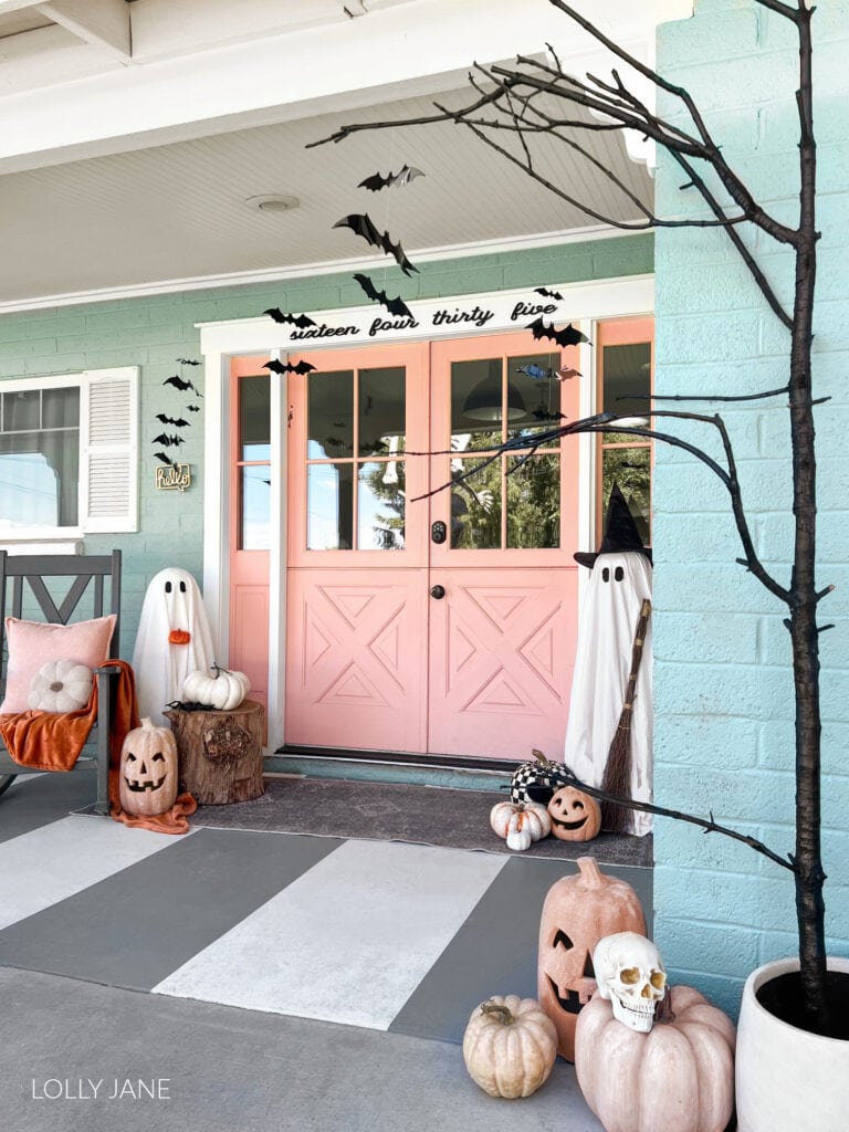Halloween front porch decor